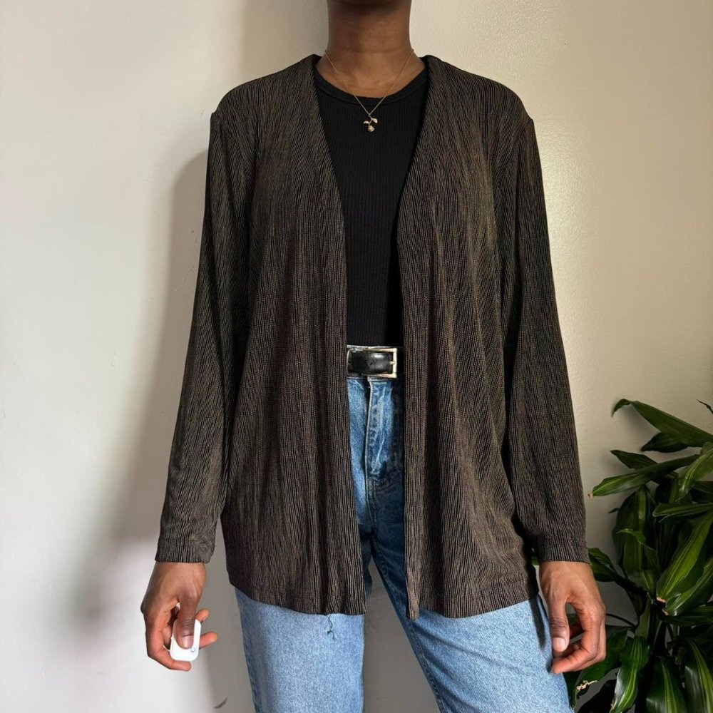 Vintage long sleeve Cardigan blouse‎